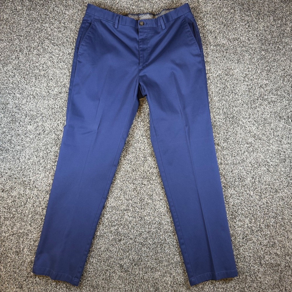 Jos. A. Bank Reserve Mens 35x32 Blue Tailored Fit Chino Pants Business Casual